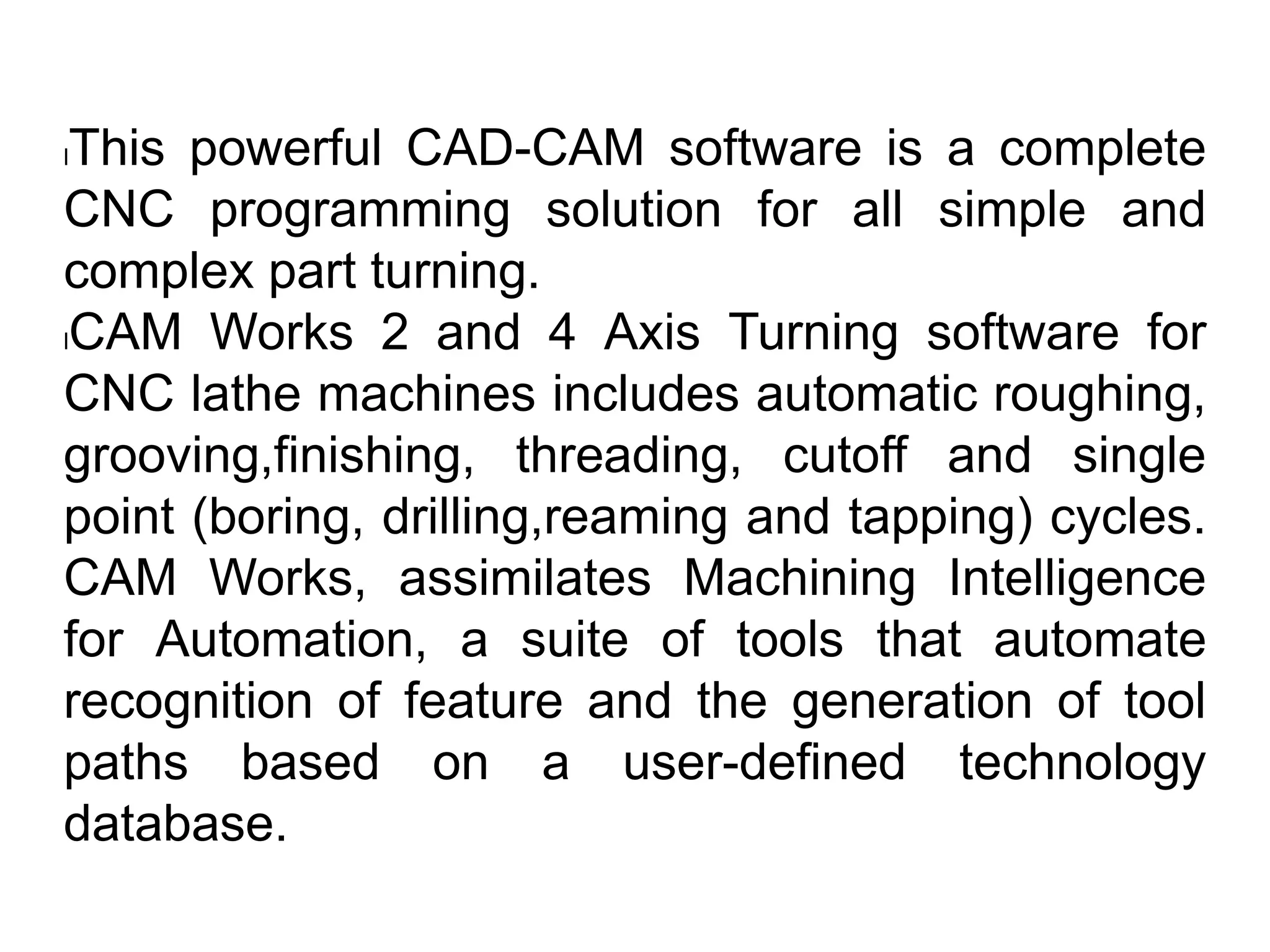 Turning software for cnc lathe machines | PPTX