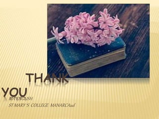 THANK
YOUMA ENGLISH
ST MARY ‘S COLLEGE MANARCAud
 
