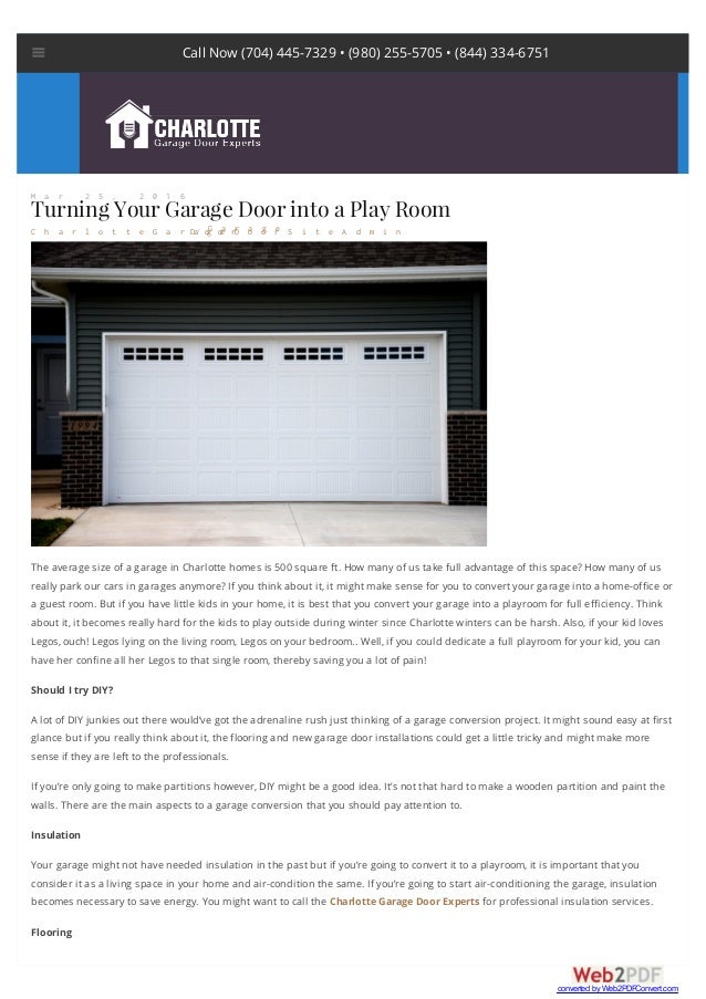 Turning Your Garage Door Into A Play Room