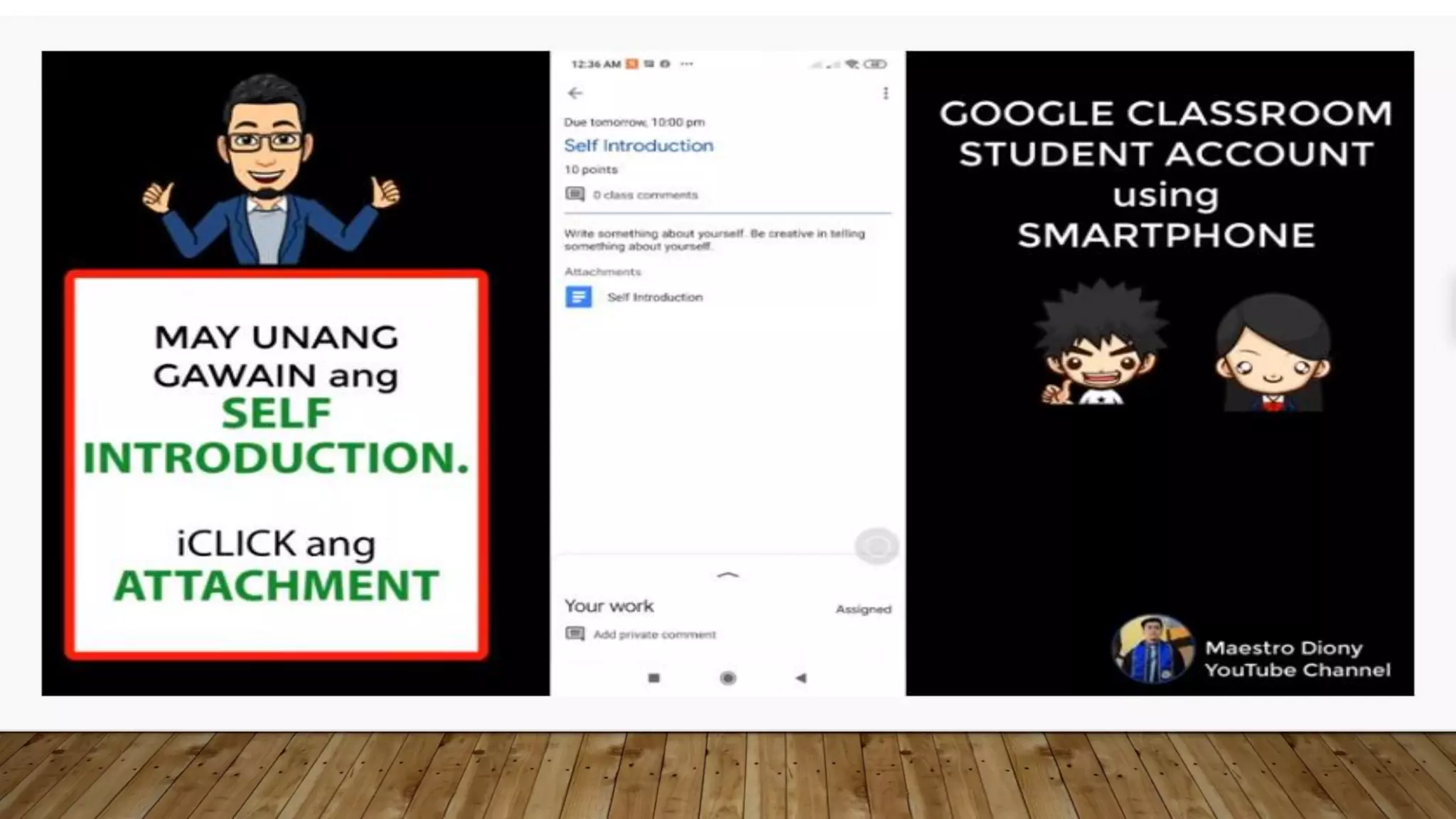 (Google Classroom)TURNING IN of classwork 