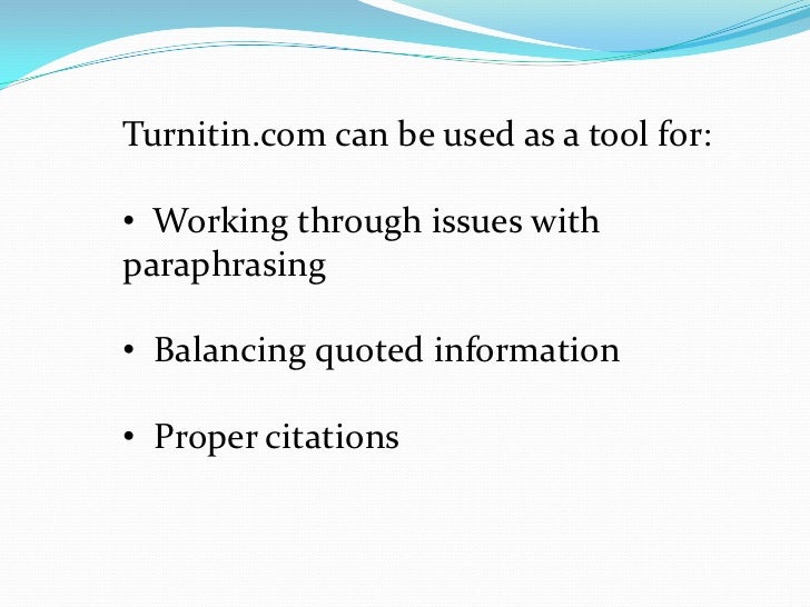 paraphrasing tool turnitin