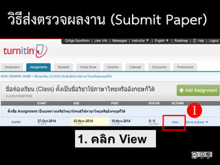 วิธีส่งตรวจผลงาน (Submit Paper)
1. คลิก View

 