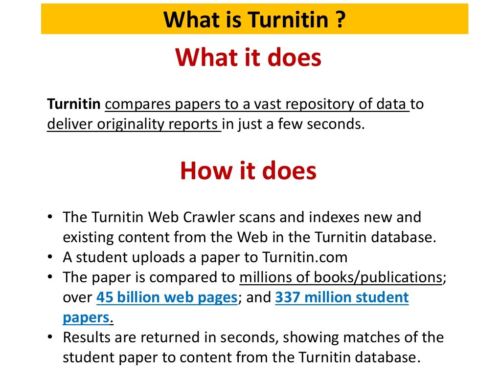 What is Turnitin ? What