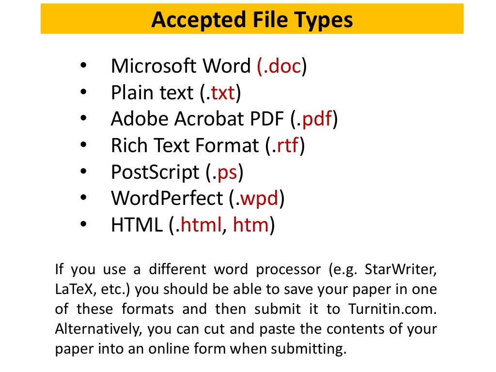 Accepted File Types • Microsoft