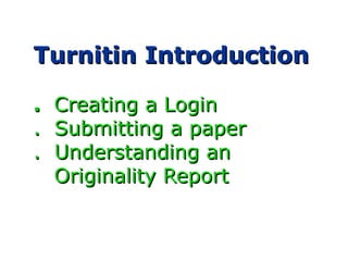 Turnitin login