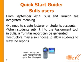 Possible ScenarioA lecturer (or student who has access to it) receives an originality report showing a match for the following passage:Today, according to authors of The Death of “e” and the Birth of the Real New Economy doing business electronically is the only way to stay alive and  competitive. It is a necessity to get involved in the digital economy. Therefore, “e” is disappearing from our vocabulary because conducting business electronically is a normal, every-day activity.Upon clicking on the comparison link, you find that the text is found in an on-line article, entitled The Death of “e” and the Birth of the Real New Economy. Is this plagiarism or a false positive? Why?7