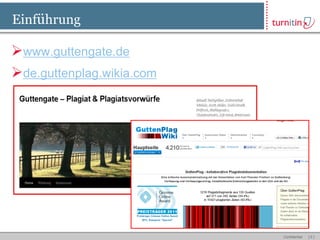 Einführung

www.guttengate.de
de.guttenplag.wikia.com




                           Confidential   [5]
 