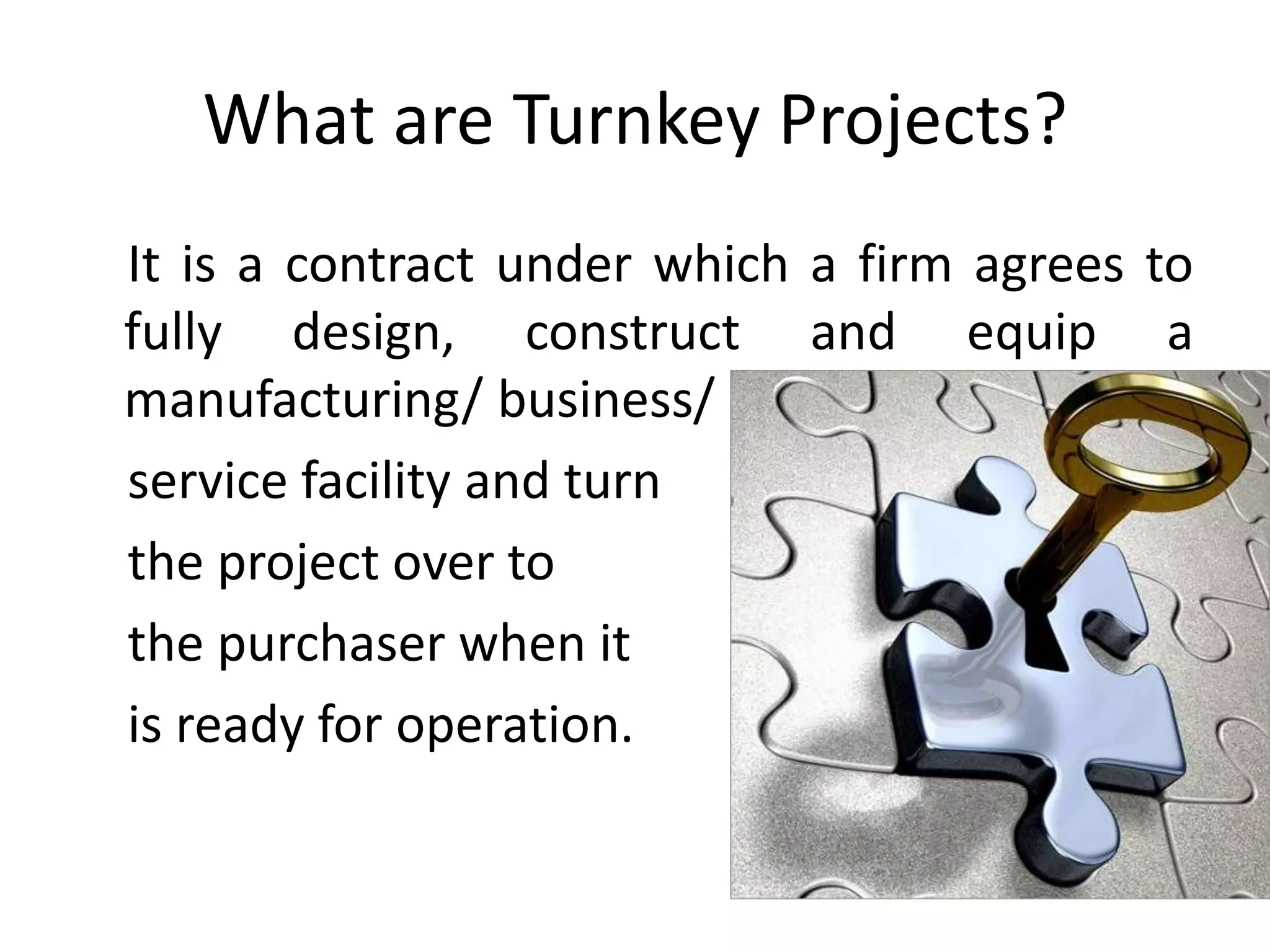 Turnkey projects | PPTX