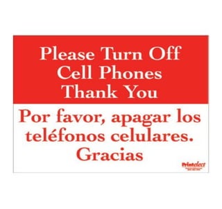 Turn off cell phones