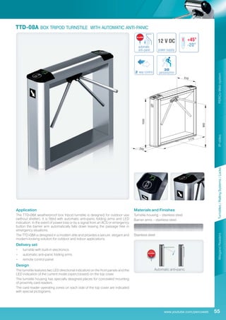Stillies Railing System Turnstiles & Access Control Systems. PERCo Catalogue | PDF