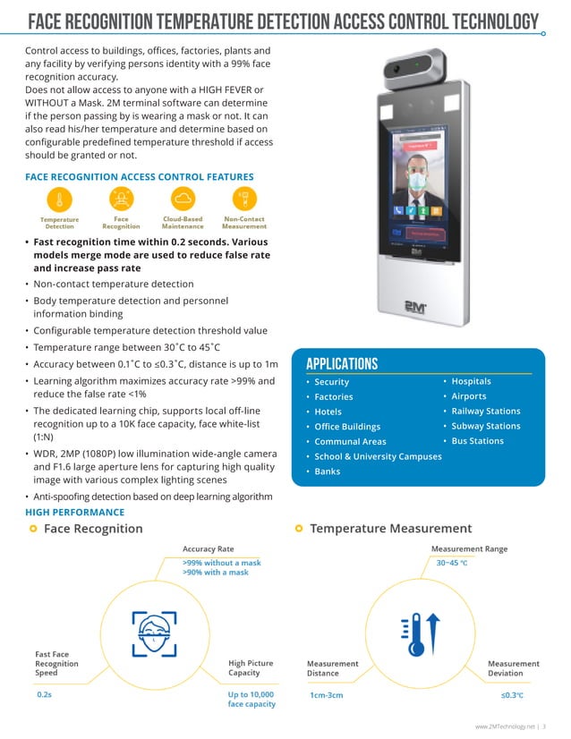 Face Recognition Heat Detection Turnstile Gates Catalog PDF