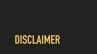 DISCLAIMER
 