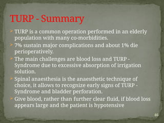 Turp Risk Stratification turpCLASS PPT.pptxTurp common procedure for BPH, complications ...