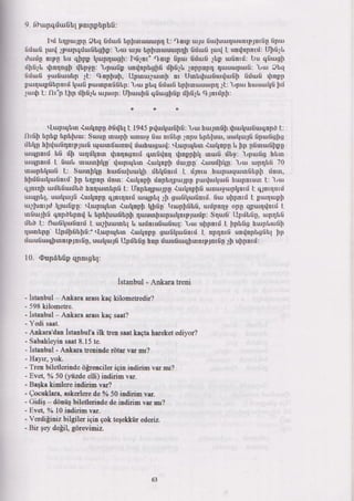 Թուրքերենի դասագիրք