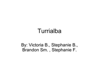 Turrialba By: Victoria B., Stephanie B., Brandon Sm. , Stephanie F. 