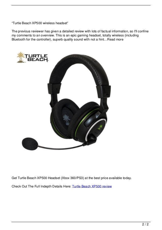 Turtle Beach XP500 review