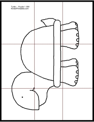 Turtle :: Puzzle 1 BW
KinderPrintables.com