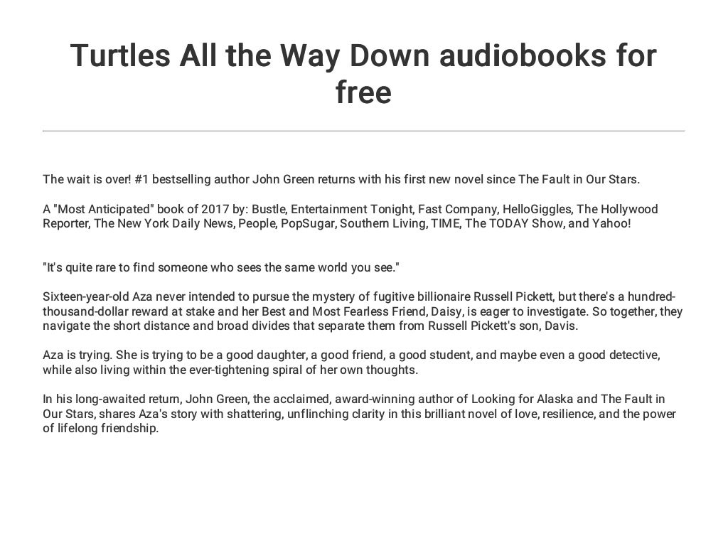 summary of turtles all the way down summary of turtles all the way down