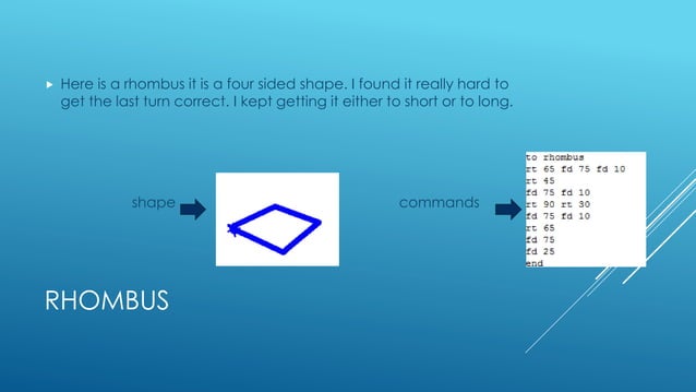 Turtle shapes and commands on micro worlds! | PPTX