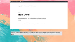 selepas anda klik pada myportal “visit site” dan akan mengeluarkan paparan seperti di
atas
 