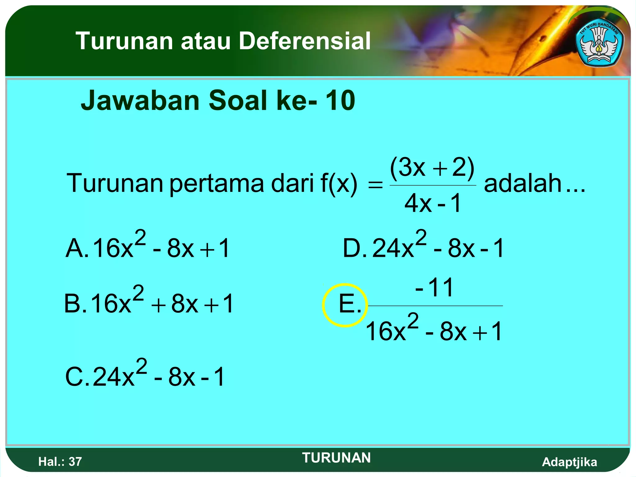 Turunan | PPT