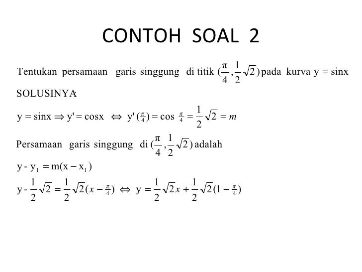 15 Contoh Soal Turunan Grafik Kumpulan Contoh Soal