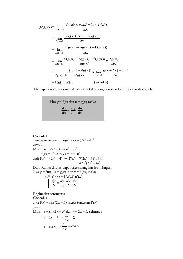 Turunan Fungsi Tersusun Pertemuan 2 3