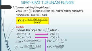 Turunan fungsi aljabar 2 | PPT