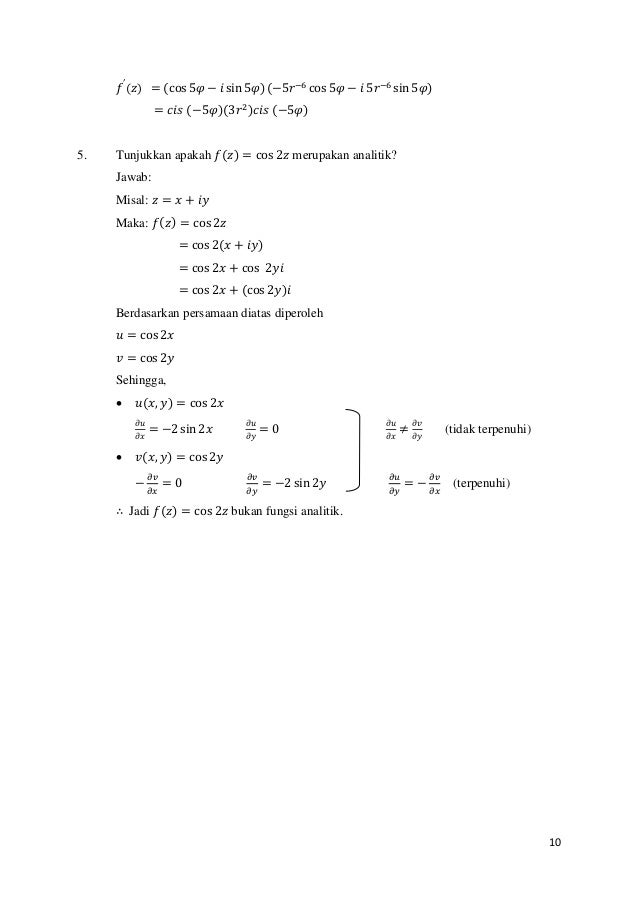 Turunan Fungsi Kompleks