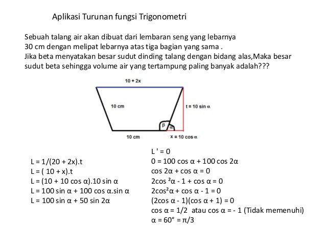 Turunan fungsi trigonometeri