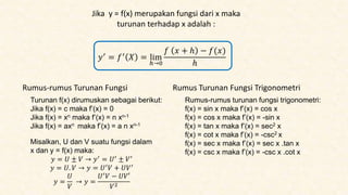 Turunan fungsi trigonometri | PPTX