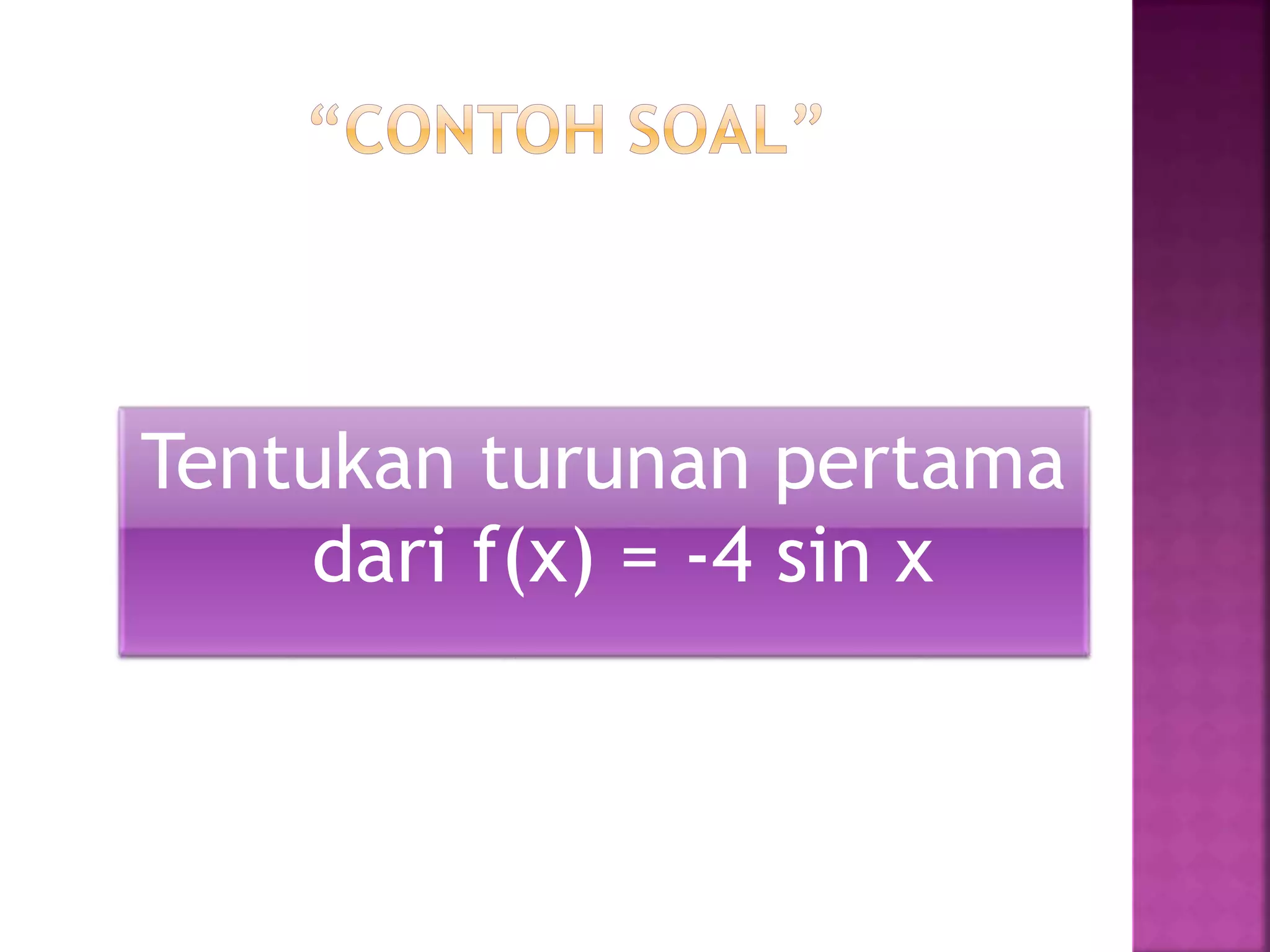 Turunan Fungsi Trigonometri | PPTX