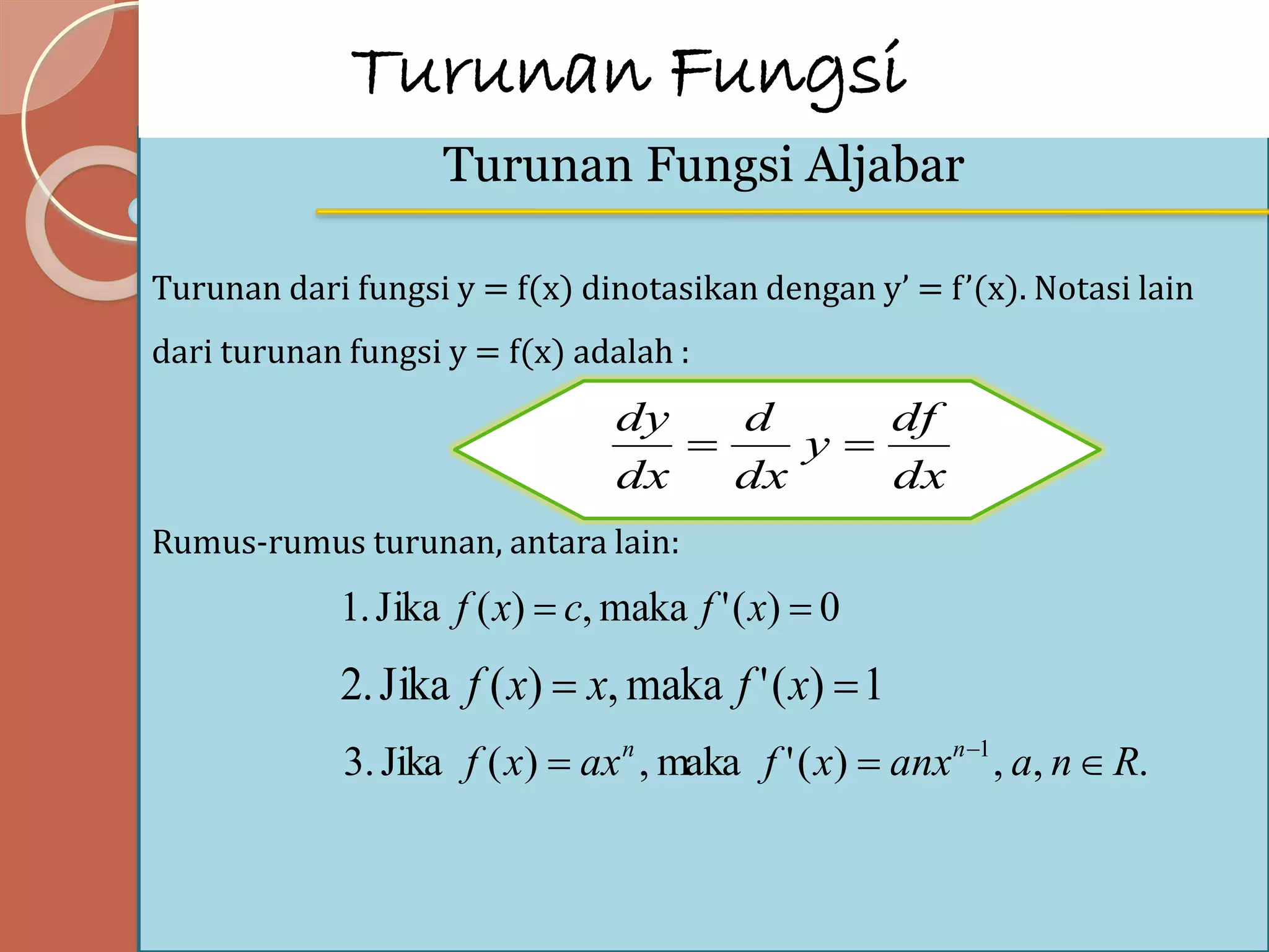 Materi Turunan | PPTX