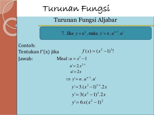 Materi Turunan Materi Turunan
