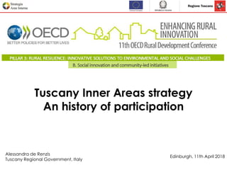 Edinburgh, 11th April 2018
Alessandra de Renzis
Tuscany Regional Government, Italy
Tuscany Inner Areas strategy
An history of participation
 