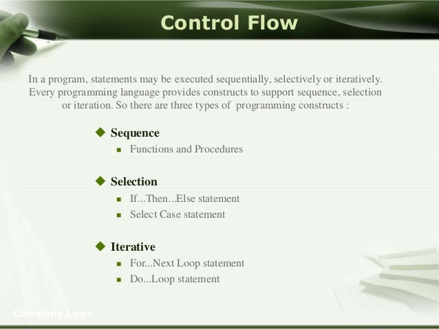 Control Structures in Visual Basic