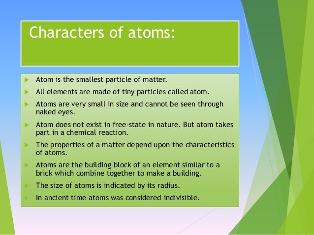 Introduction To Atoms Ppt Introduction To Atoms Ppt