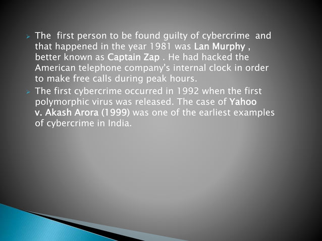 Cyber crime in India PPT .pptx | Crime & Harmful Acts to Individuals ...