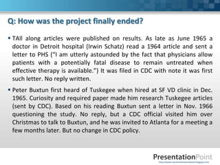 Tuskegee study | PPTX