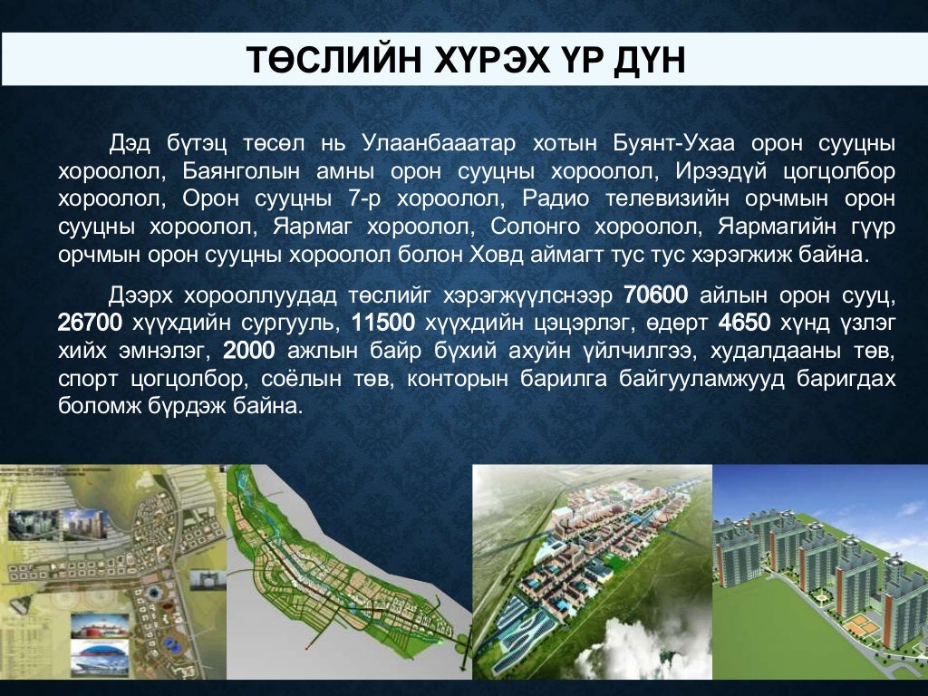 Дэд бүтэц төслийн танилцуулга 2015.01.15