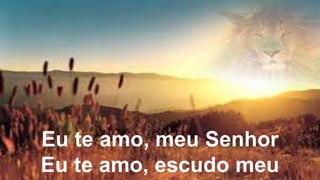 Eu te amo, meu Senhor
Eu te amo, escudo meu
 