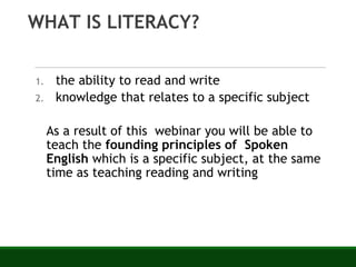 Literacy and Pronunciation - Making the impossible Possible | PPT
