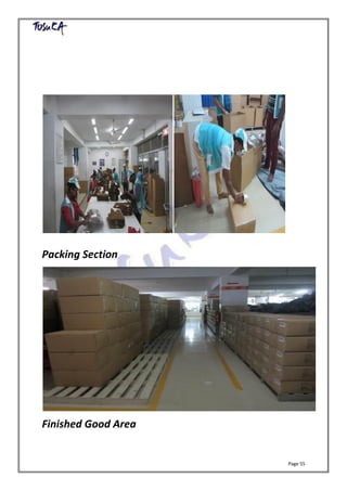 Page 55
Packing Section
Finished Good Area
 