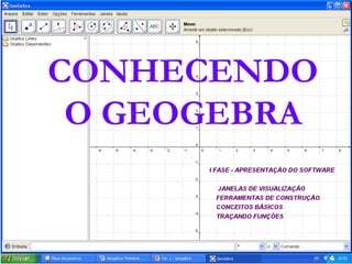 CONHECENDO
O GEOGEBRA
 