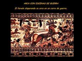 ARCA CON ESCENAS DE GUERRA

El faraón disparando su arco en un carro de guerra.
 