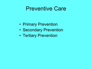Preventive Care | PPT