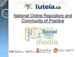 National Online Repository and
    Community of Practice
 