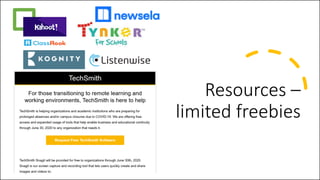 Resources –
limited freebies
 