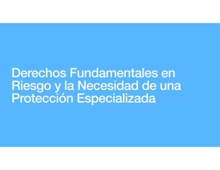 Derechos Fundamentales en
Riesgo y la Necesidad de una
Protección Especializada
 