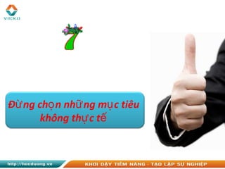 Đ ng ch n nh ng m c tiêuừ ọ ữ ụ
không th c tự ế
 